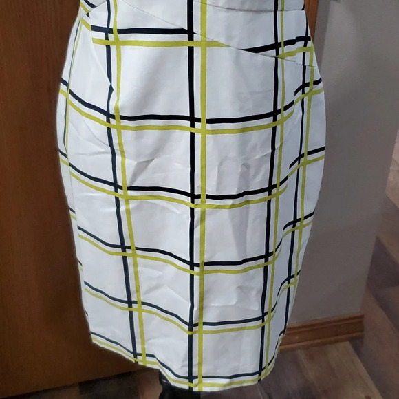 Gianni Bini green black white strapless nwt dress sharp - Picture 3 of 9